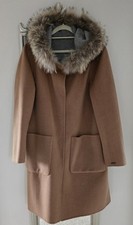 Ladies Reversible Camel And Grey Oversized Coat