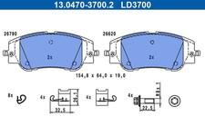 ATE 13.0470-3700.2 Ceramic Belagsatz für CITROËN DS OPEL PEUGEOT