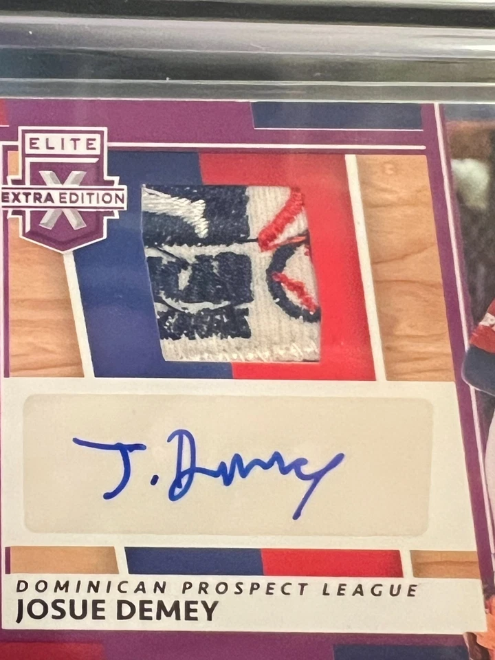 Josue Demey 2022 Elite DPL Material Signatures Purple Patch/Auto #4/7 - Angels - Image 2 of 3