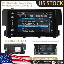 LCD Display Radio Touch Screen Assembly For Honda Civic 16-18 OEM 9710-TBA-A1