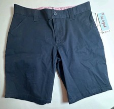 Cat And Jack Uniform Navy Blue Shorts Size 14 Snap NWT