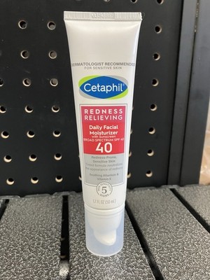 Cetaphil Redness Relieving, Daily Facial Moisturizer, SPF 40, 1.7 fl oz (50 ml)