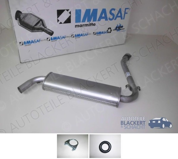 Imasaf Auspuff VorschalldäMpfer FüR Renault R25 2.0+ 2.2 + 2.1 Diesel 1984-1992-image