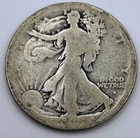 1916-D Walking Liberty Half Dollar Obverse Mint Better Date Denver 90% Silver