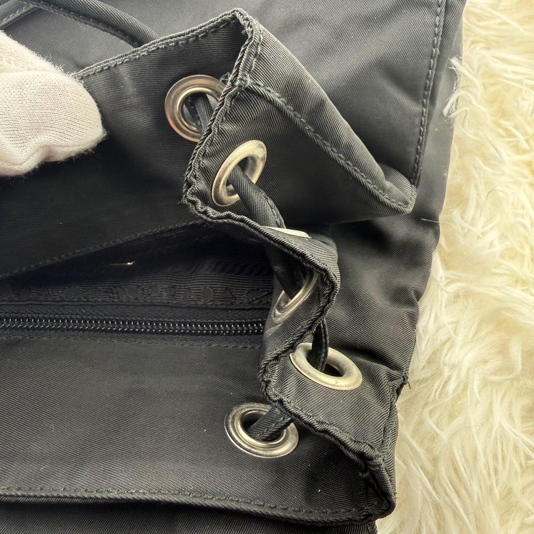 Prada Test Nylon Drawstring Backpack Black Lightw… - image 7