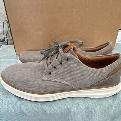 SKECHERS Arch Fit Gray Lace-Up Sneaker Men's 13 Wide Arch Support 65981W