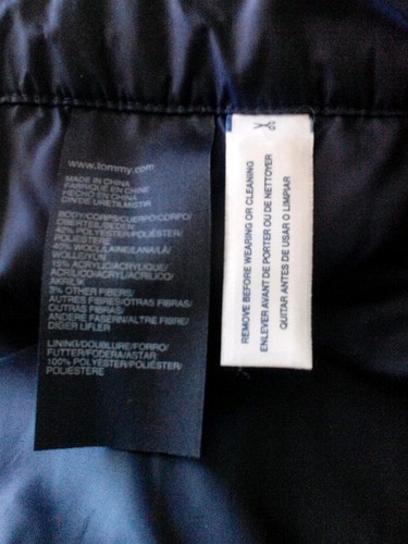 Tommy Hilfiger Womens Wool Blend Herringbone Blue Gray Pencil Skirt Sz. 18 NWT - Picture 8 of 11