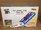 VINTAGE 1996 MATTEL HOT WHEELS DRAG RACE CAR SET CARRING CASE WITH 2 CARS 65766