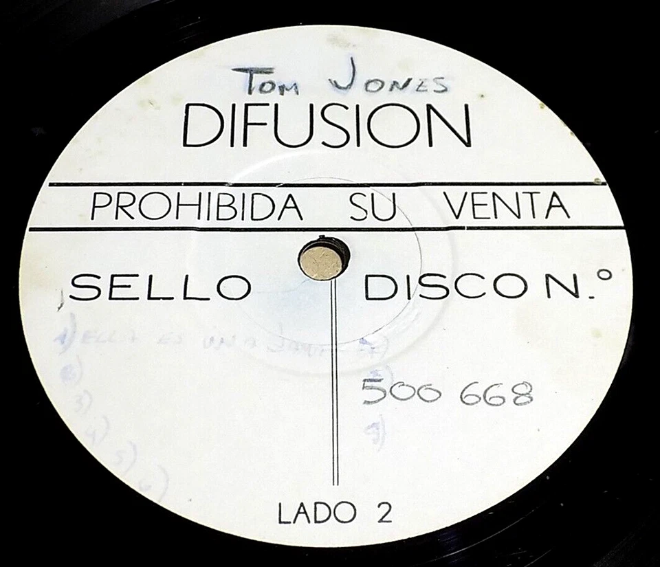 Test Pressing TOM JONES Very Best White Lbl Uruguay Demo R&B Soul LP RARE Foto 2 de 4