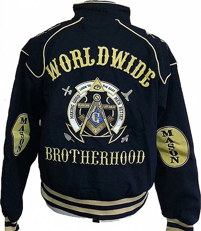 Nuevas chaquetas universitarias, chaquetas MASTER MASON, chaqueta masónica de este último hombre M.M Foto 3 de 4