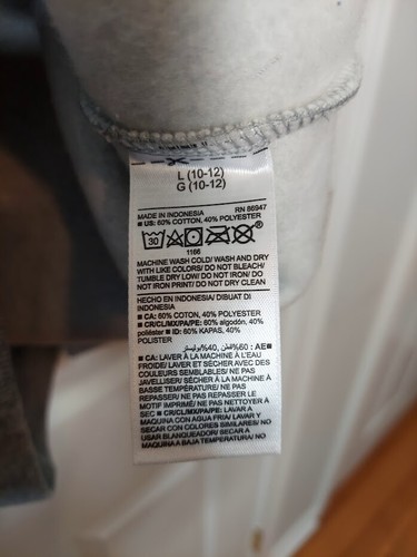 Star Wars Old Navy The Mandalorian Med Grey Hoodie Sweatshirt Youth L Size 10-12 - Picture 9 of 10