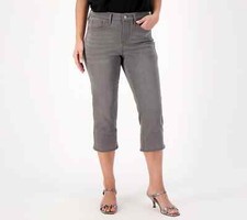 NYDJ Curves 360 Slim Straight Cropped with Side Slit - Palmas 8P a617250