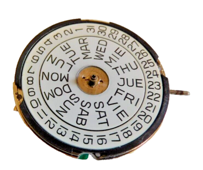 ESA 983-125 MOVEMENT QUARTZ DATE & DAY for PART or REPAIR. 6