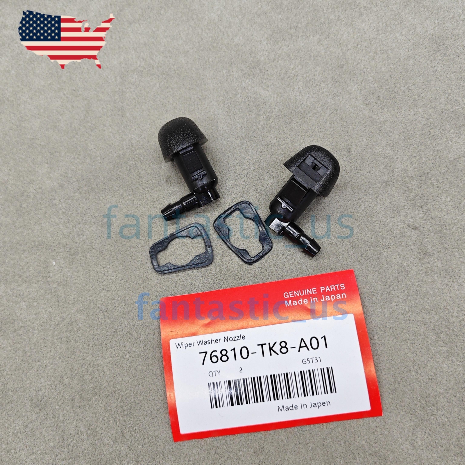 OEM 2×Windshield Washer Sprayer Nozzle For 201117 Honda Odyssey 76810