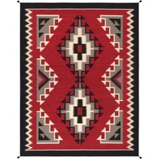 Southwestern Navajo Ganado Rug Handmade Antique Native American Wool Large Rugs