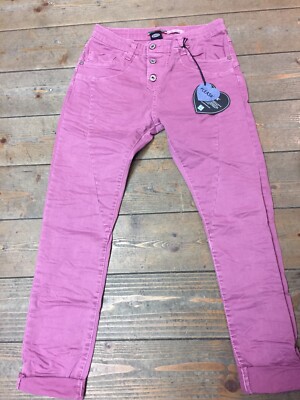 Please P78 Pantalone Donna Cotone Colorato Glicine Tinto Old Baggy cavallo  basso | eBay