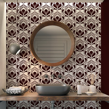 Bohemian Heart Pattern Wall Stencil - Large, Reusable Wall Pattern Stencil