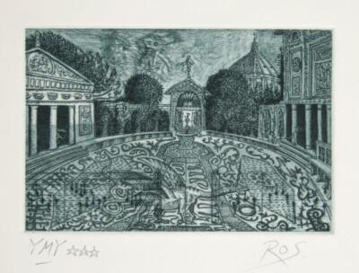 Tighe O'Donoghue, Garden, Etching with Aquatint, signed in pencil