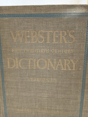 Vintage Websters New Twentieth Century Dictionary Unabridged 1960