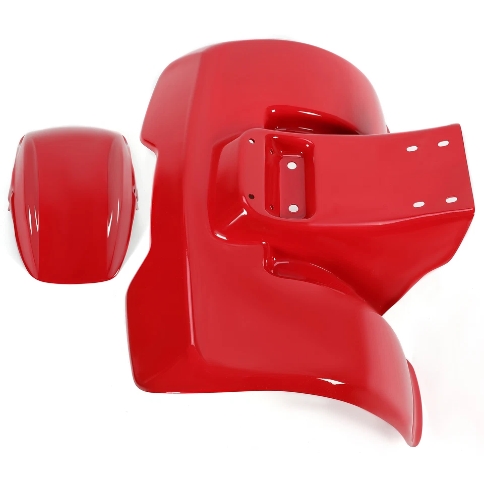 Guardabarros delantero y trasero pintado de plástico rojo nuevo para Honda ATC70 1978-1985 Foto 4 de 4