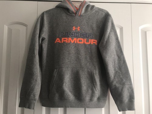 Under Armour Youth Boys Size L Gray Heather Hoodie Sweatshirt