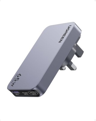 UGREEN Nexode Pro 65W USB C Ladegerät 3 Port GaN Ultra Slim Schnellladegerät Reise