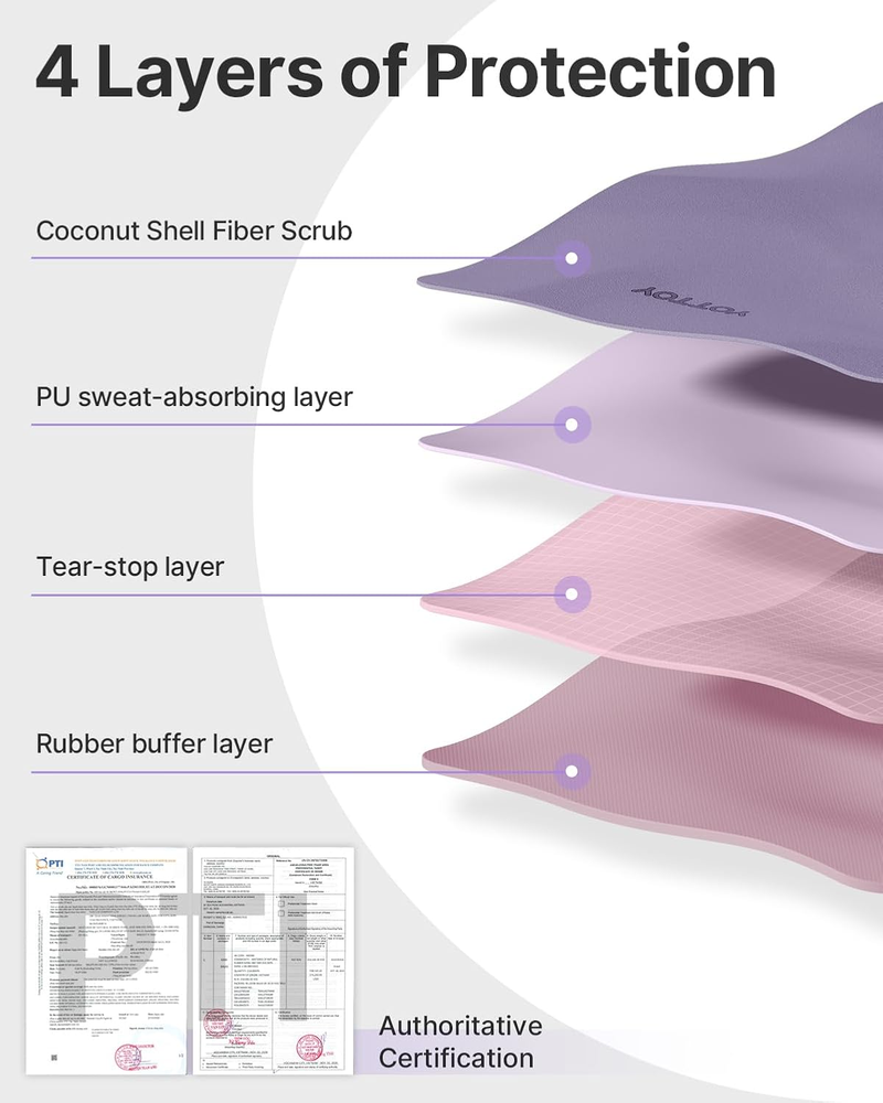 Non-Slip Hot Yoga Mat with Anti-Tear Design and Natural Rubber Material
