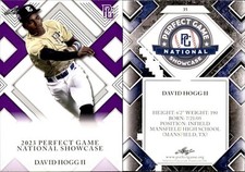 DAVID HOGG II Rookie 2023 Leaf Perfect Game National Showcase #35 PURPLE