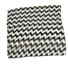Black & White Infinity Scarf Chevron Striped Lightweight Womens 39x35"