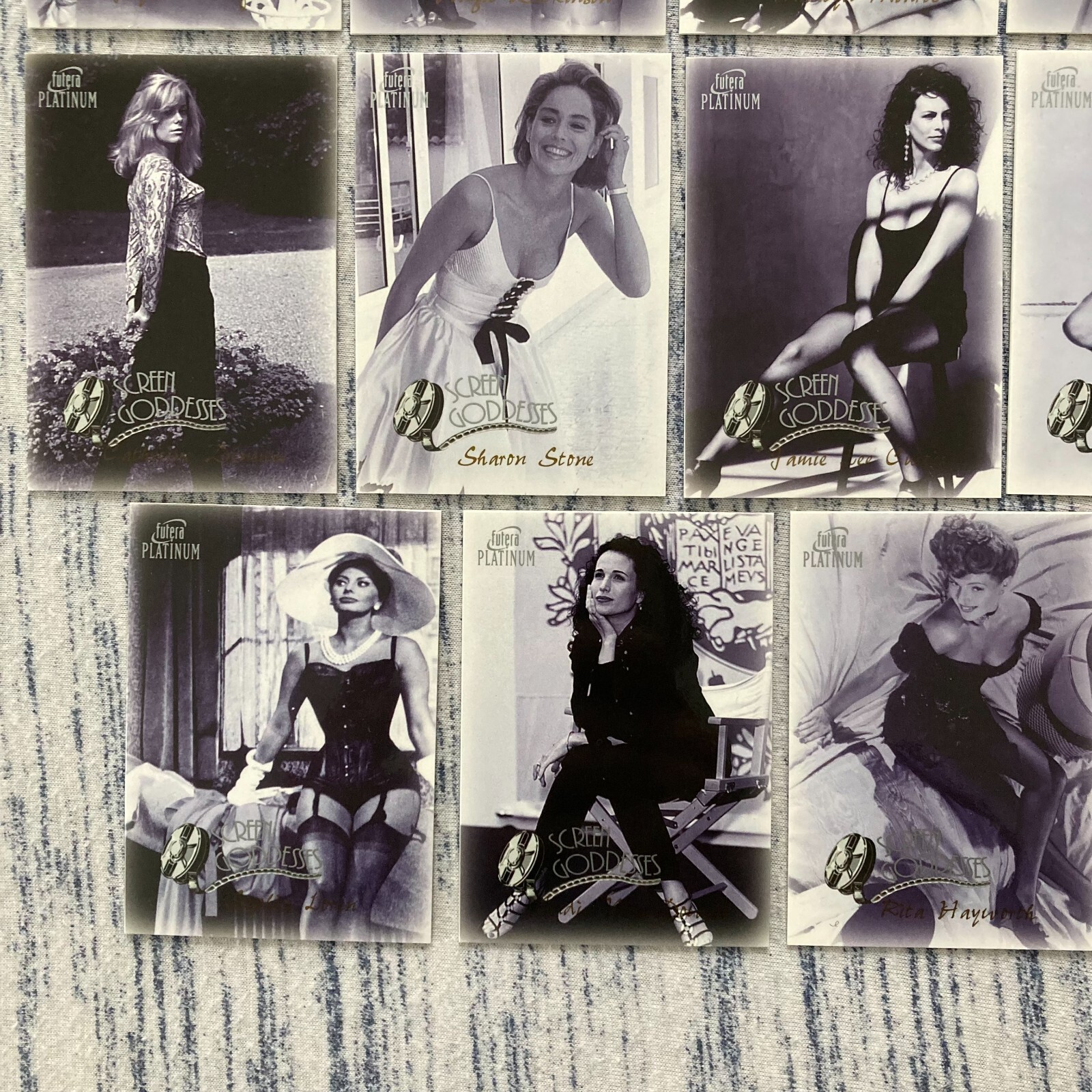 Complete set of 14 Futera Platinum Screen Goddesses trading cards. 1999. - Picture 3 of 9