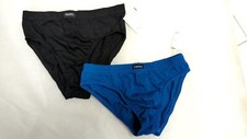 2PK EQUIPO Size SMALL BLUE/BLACK Low/Regular Rise Underwear Brief Boxer NWOT
