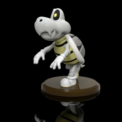UNPAINTED Super Mario Brothers Dry Bones 3D Printed Model Kit 6'' Tall (3-23)