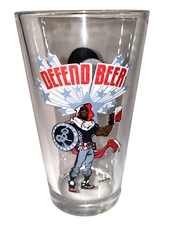Brooklyn Brewery Defender Glass Defend Beer Pint Size  New York Comic Con Super*