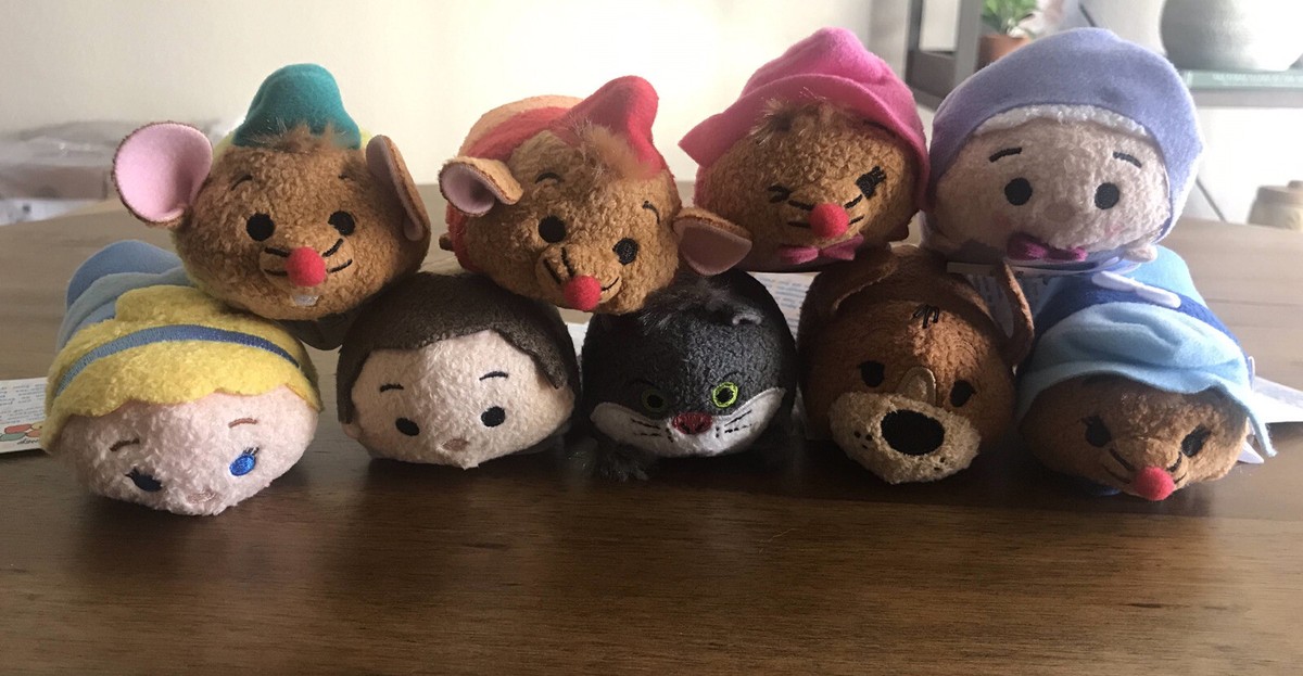 Cinderella Disney Tsum Tsum Mini Plush Complete Set of 9 New with