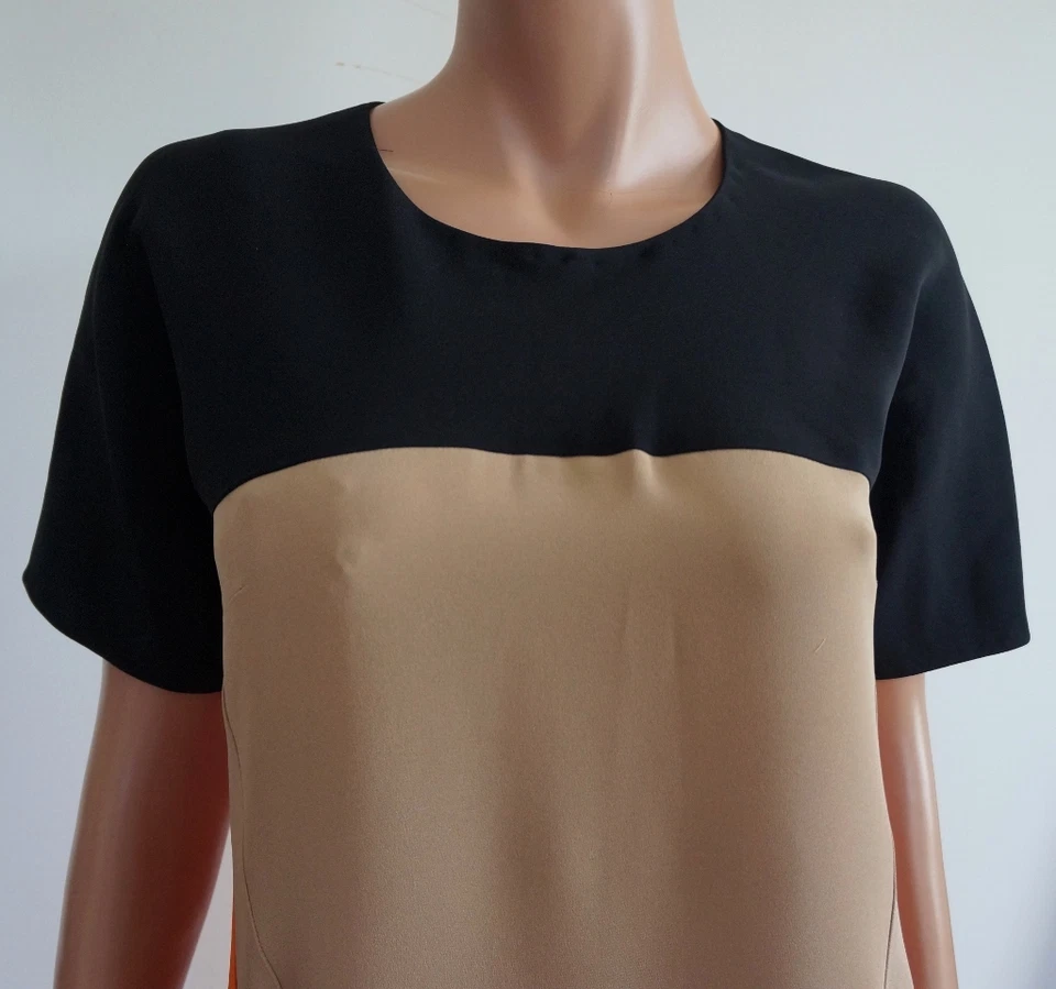 Vestido $895 Auténtico DISFRAZ NACIONAL Mezcla Seda BLOQUE DE COLORES IT-40 US-6 ITALIA Foto 4 de 4