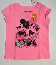 Disney Jumping Beans Softest Tee-Minnie & Mickey- Girl's Size 12or 18 Mos - NEW