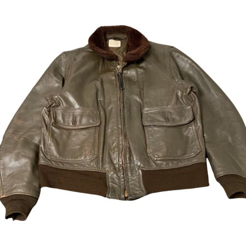 Vintage US NAVY G1 Leather FLIGHT JACKET - 第 1/11 張圖片