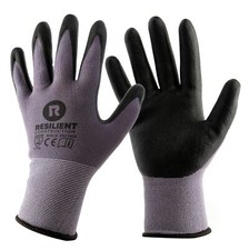 Nitriledipped Work Gloves 6 Pairs Nylon/spandex Blend Abrasion/water Resistant
