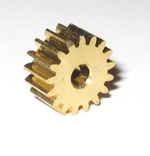 Brass 17 Tooth Gear for 2.0 mm Shafts - 17T - 2 mm - 7.6 mm OD Pinion Gears