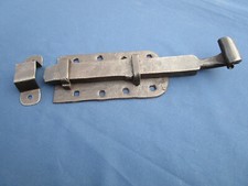 Grosse targette rustique fer forgé ancien porte portail longueur totale 28,5 cm 
