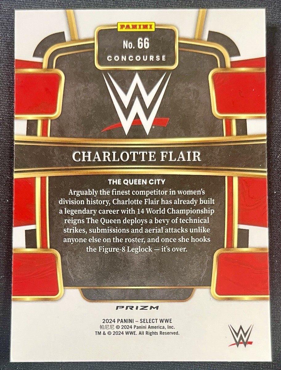Charlotte Flair 2024 Panini Select WWE CONCOURSE RED BLUE
