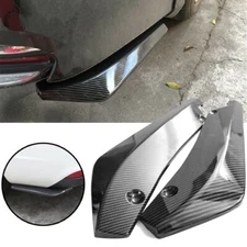 2x Universal Car Rear Bumper Lip Diffuser Splitter Canard Protector Carbon Fiber