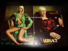 vintage VERSACE 2-Page PRINT AD 2000 AMBER VALLETTA Richard Gladys FAMOUS DRESS