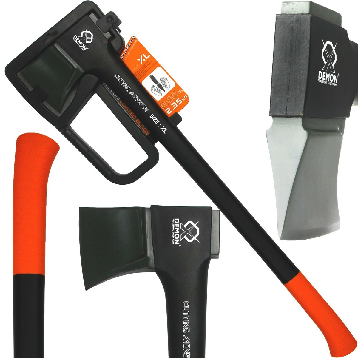 Accetta Ascia Scure Spacca Legna Acciaio Con Manico Fibra Di Vetro 1,5 - Foto 13