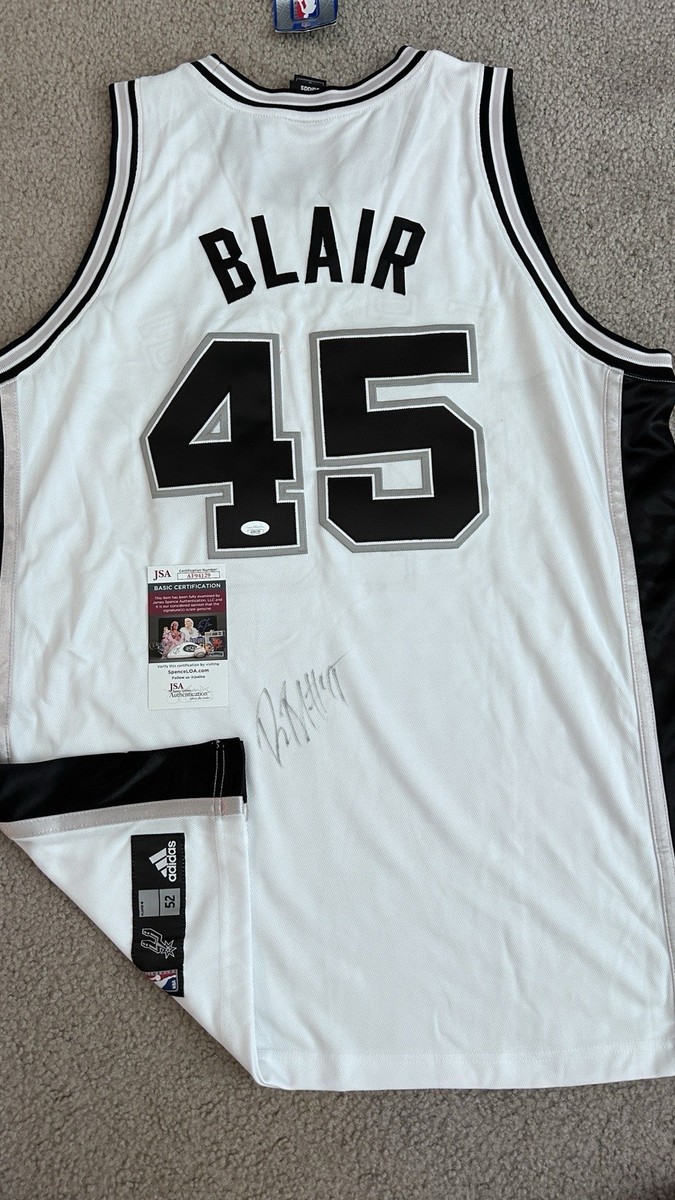 Dejuan Blair Signed Autographed Adidas Authentic Spurs Jersey NBA