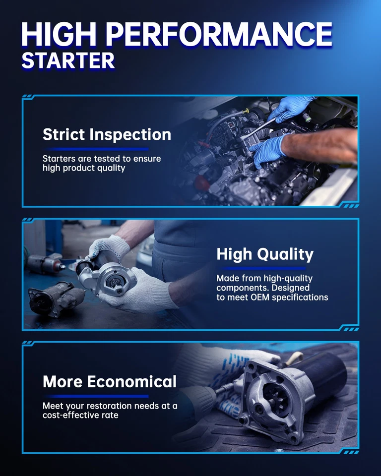 Starter Fits Mercedes Benz E320 1998-2000 SL500 1999-2006 S430 2000-2006 17757N - Image 3 of 4