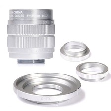 Fujian 35mm F1.7 CCTV TV Movie lens + C Mount to Fuji Fujifilm X-Pro1 (C-FX) Sil