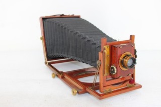 F Antique Thornton Packard Medium Format Plate Camera w/F/7.7 cm ALD 16 Lens