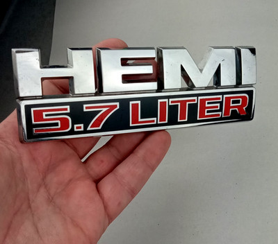 OEM Mopar DODGE RAM TRUCK 4168 DC4 68149700AA HEMI 5.7 LITER Emblem Badge Used