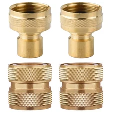 3/4 In. Heavy-Duty Solid Brass Hose Connector (Pack:2)